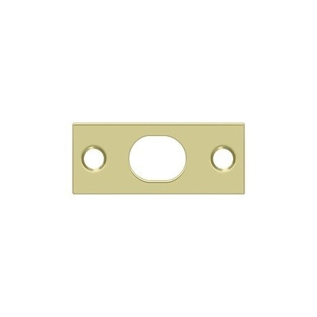 Deltana Strike Plate For Extension Flush Bolt in Unlacquered Brass SP12EFB3-UNL